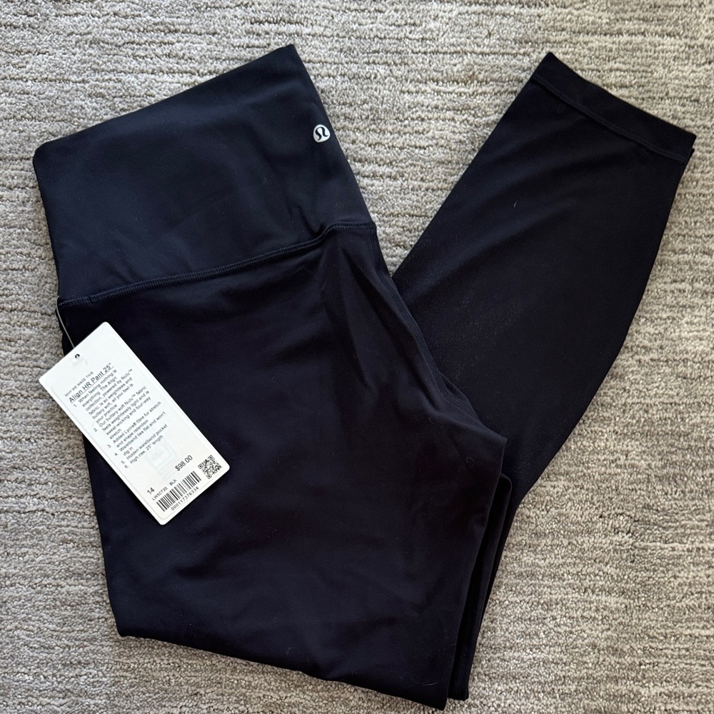 BNWT Lululemon Align HR Black Leggings 25” size 14
